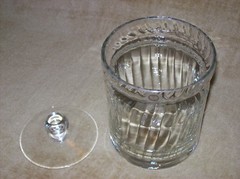 Contemporary Modern Neuwirth Clear Glass Crystal 6 1/2″ Candy Jar w/Lid #175/339
