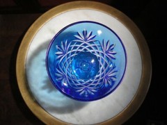 Faberge Odessa Sky Blue Crystal Colored Glass