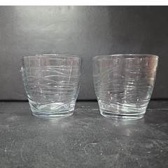 Libbey Orbita Old Fashioned Glasses, Set of 2, Replacement Wave Pattern Tumblers