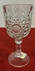 SET OF 5 Libbey Hobstar “Star of David” Clear Glass Goblets New Sticker Tags