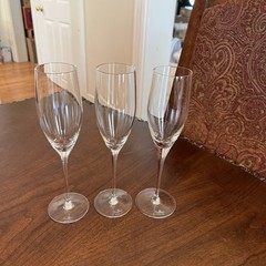 Set of 3 Rosenthal Studio-Linie Crystal FUGA Champagne Flute, 8 3/4″ Tall *READ*