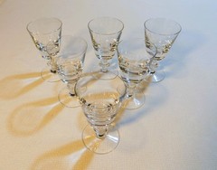 Set of 6 Crystal Liquor Glasses
