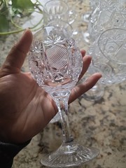 Echt Bleikristall Hand Cut Lead Crystal Wine, Brandy & Beer Glasses Set, Clear