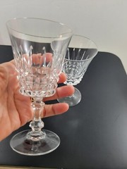 Set of 2 Cristal D’Arques Durand Wine Glass Tuilleries Villandry 5″