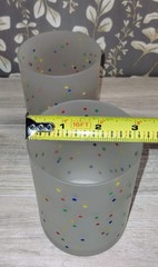 Frosted Polka Dot Tumbler Double Old Fashioned