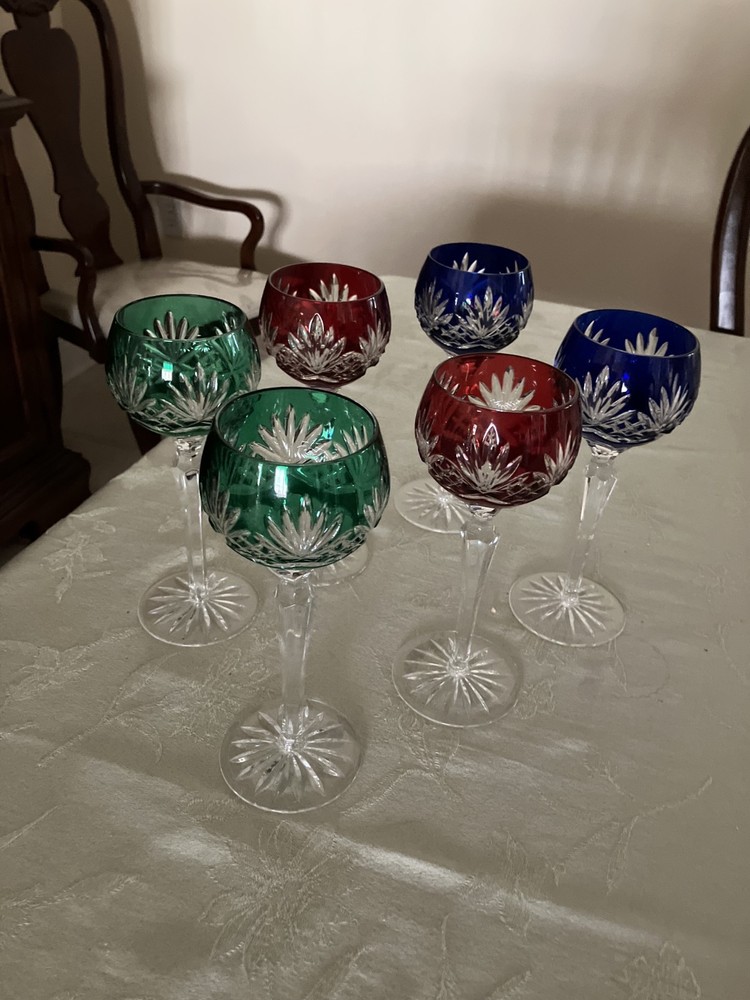 Crystal Ajka wine glasses set of 6