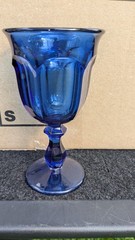 Wine Glass Goblet Imperial Old Williamsburg Pattern Cobalt Blue 6 .5″ Never Used
