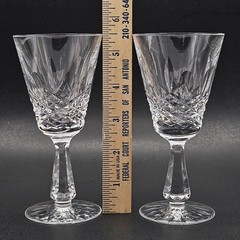 Waterford Kenmare White Wine Glasses Set of 2 5.5″ High Ireland Irish Crystal #4