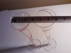 unique red & blue Wine Glass Goblet 10″ Tall Long Stem Glasses elegant nice