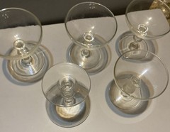 Vintage Set of 5 Clear Libbey Georgian Glass Coupe Champagne/Cocktail Glasses