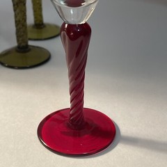 Twisted Stem Cordial Glasses Various Colors Sizes Set Of 8