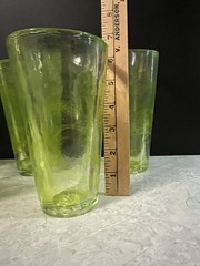 Kosta Boda Mine Lime Swirl Art Glass By Ulrica Hydman Vallien Sweden – Set of 6