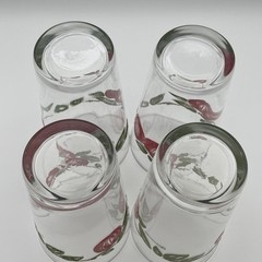 4 Vintage Franciscan Apple 5.75″ Tall Glasses Tumblers Iced Tea 17oz w Box EUC