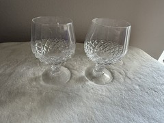 Vintage Cristal d’Arques Durand Chenonceaux Cognac Glasses Set of 2 France