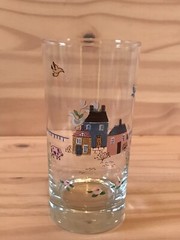 REPLACEMENT Heartland 12 oz Glass Glassware Tumbler Pig Farm Scene NICE