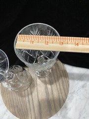 RETIRED 5th Ave PORTICO Water Wine Goblets Crystal Clear Ind. 7 7/8” VTG