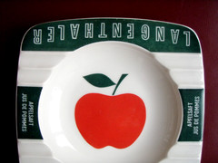 Langenthal Swiss Porcelain Apfelsaft Apple Juice Advertising Ashtray
