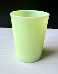 Vtg Jeannette Uranium Glass Jadeite Green Tumbler/Cup 3.75” VHTF Depression
