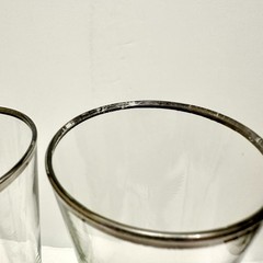 Set of 14 VTG Federal Glass Platinum Trimmed Sportman Bar Glasses Various Types