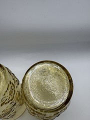 Anchor Hocking Set Of 2 Spring Song Daisy Tumbler Cups Honey Gold Amber 5”