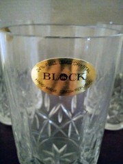 Block Full Lead Crystal Highball Glass.24% Lead Crystal Olympic Pattern
