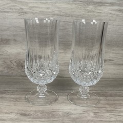 Cristal D’Arques Longchamp 24% Lead 7” Iced Tea Crystal Glasses – Set of 2