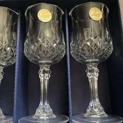 Set Of 4 – 4 3/4 oz CRISTAL D’ARQUES LONGCHAMP CRYSTAL WINE GLASSES In Orig Box