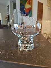 Kosta Boda Sweden Pippa Controlled BUBBLE Slanted 5 1/2″ Whiskey Glass