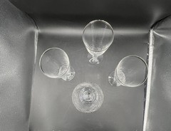 4 Fostoria Wedding Ring #6051 ½ Platinum Trim Footed Iced Tea Tumbler(s)