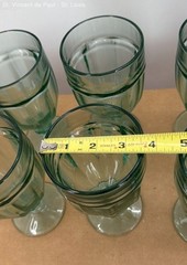 Vintage Libbey Duratuff Gibraltar Goblets Spanish Green Set of 8