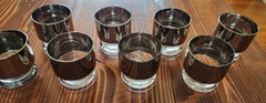 Vintage Dorothy Thorpe Style Cocktail Glasses With Platinum Fade Set Of Eight