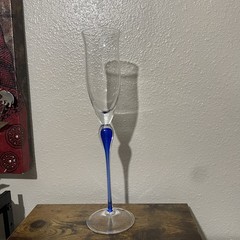 Mikasa Julliard Cobalt Blue Crystal Fluted Champagne Glass Replacement