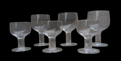 Rosenthal Glass Barware 6x Pieces of Drinkware «PLUS» Pattern 1980s