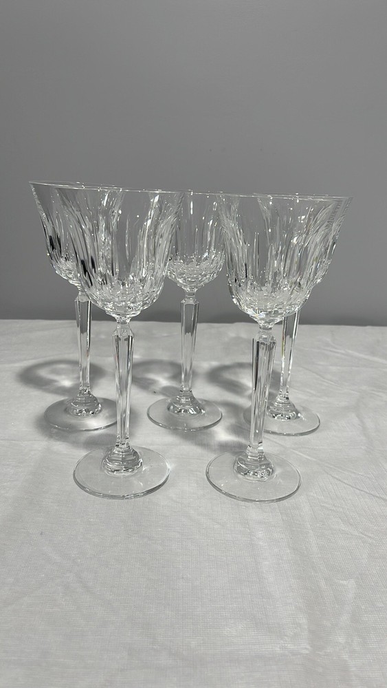 Mikasa Crystal Interlude Park Avenue 8″ Wine Glasses Goblets Set Of 5
