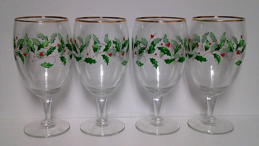 Lenox HOLIDAY (THIN LINE) Ice Tea Glasses SETS OF FOUR More Items Here