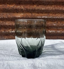 Vintage Anchor Hocking Double Old Fashion Glass – Fern/ Ivy Green