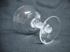 Stuart Crystal Air Twist Champagne Wine Sherbet Glass Signed Mint 6oz Iona Ariel
