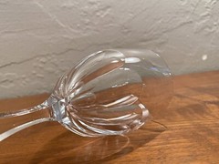 Set of (6) Josair BLANKA Pattern Crystal Wine Goblets Glasses 5 3/4”