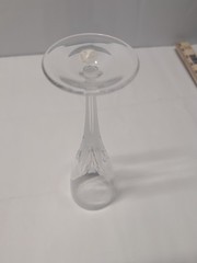 Champagne Flute Glass Crystal JG Durand 9.25″ Frosted Pedal EC Clear Set Of 4