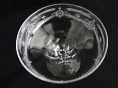 Set of 5 Fostoria Clear Special Cut Etched Rosilyn Sherbet 4 1/4 inch Free Ship