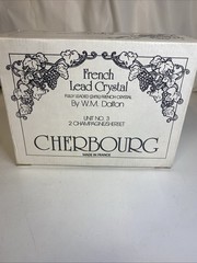 W.M.Dalton Cherbourg Crystal Champagne/Sherbet Glasses Unit 3 – Set of 2 – New