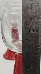6 Vintage Crisa Clear Glass Low Tumbler W Studio Pottery Terracotta Bases Unique