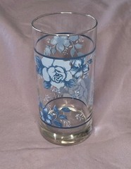 Vintage Corelle Blue Velvet Rose Tumblers 16oz