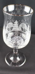 6 Arbys White Pines Tree Scene Wine Goblets Glasses Christmas Libbey Winter