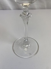 VTG Spiegelau Crystal Water/Wine Goblet Scroll & Platinum Band & Crown Mark 7.5”