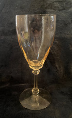 Vintage 8″ Heisey Stemmed Water Goblet «Old Dominion Sahara Yellow» 1930-1937