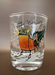 4 Vintage Gay Nineties 1890 Transportation Glasses~Bareware~Whiskey~Manhattan