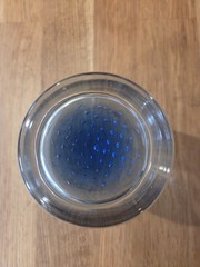 American Atelier Old Fashioned Rocks Cobalt Blue Controlled Bubble Glass 4”