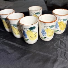 Teacup, Japanese, Yunomi Style, Lacco Japan, Set of 6, Vintage