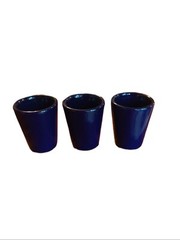 WHISKEY SHOT GLASS 1.5 OZ COBALT BLUE NEW! 3 Glasses Libbey Brand